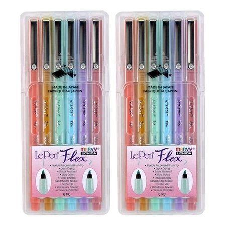 UCHIDA OF AMERICA Uchida of America UCH48006P-2 Lepen Flex Pastel Pen - Pack of 2 UCH48006P-2